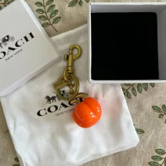 Coach Pumpkin Bag Charm Keychain - Picture 3 of 4